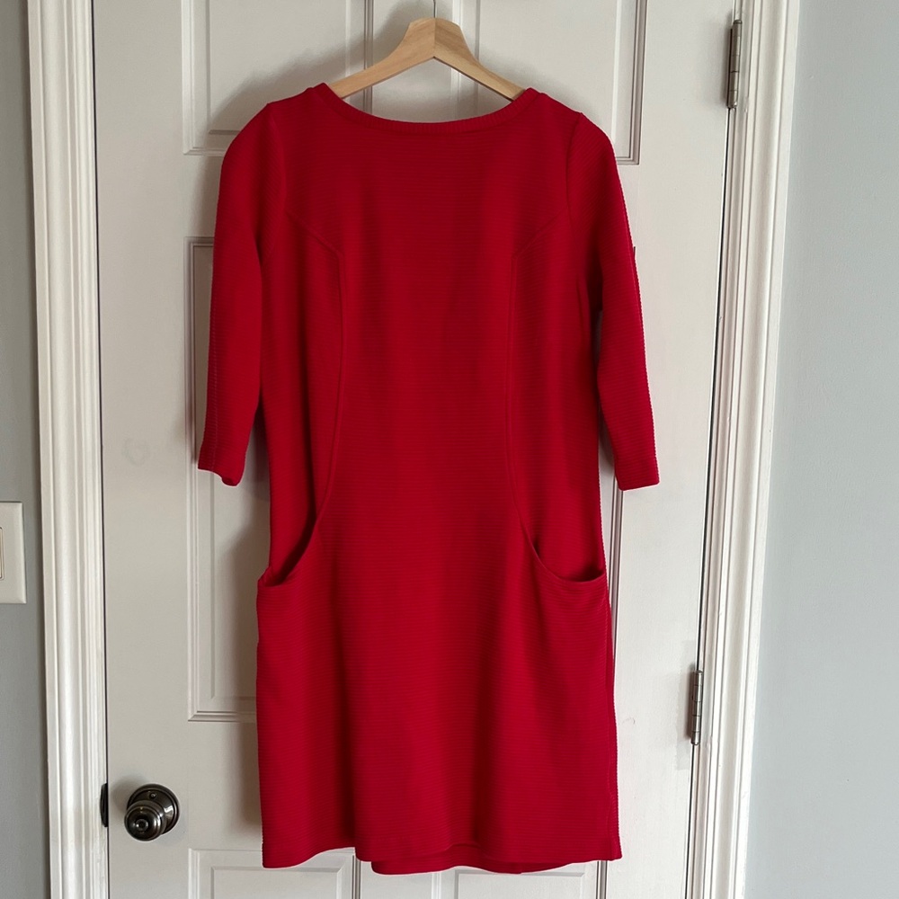 Boden Vibrant Red Long Sleeve Dress